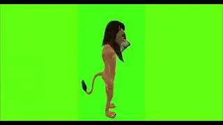 BIG LION #3 || GREEN SCREEN || 4k || ANIMATION  || FREE 3D
