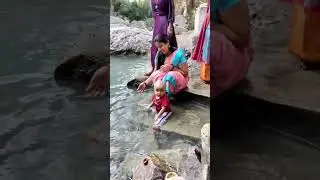 Enjoying with water 😍 #chirasmayi #cutebaby #funny #enjoying #shorts