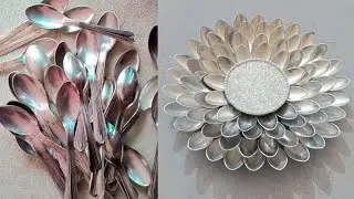 Silver Plastic Spoon Wall Decor 👌🥰