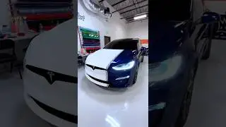 Paint and Wrap in One 🫡 Tesla Model X wrapper ✨ #carwrap #vinylwrap #carwrapping #vinylwrapping