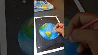 Earth 🌎🌍 panting#watercolor #esaypainting #acrylicpainting #viralshorts #universe #shortsvideo