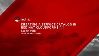 Creating a Service Catalog in Red Hat CloudForms 4.1
