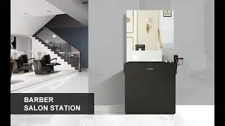 #11008 Wall Mount Salon Station Barber Stations Styling Station with Mirror