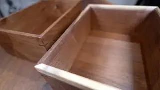 Simple black walnut storage box