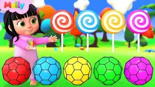 Color Squish Ball Finger Family | Melly Nursery Rhymes & Kids Songs