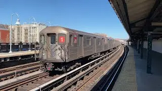 MTA NYC Subway 1 Express Trains In Upper Manhattan & The Bronx (3/4/22)
