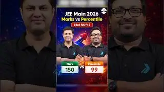 🎯 JEE Mains 2026: Expected Marks vs Percentile | 23rd Jan Shift 2 | #jee #shorts #jeemains