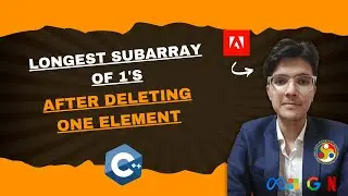 Longest Subarray of 1's After Deleting One Element | Prefix Sum Approach