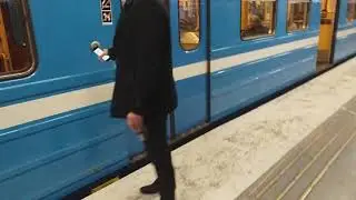 Resan Med Blandtåg C14 & C6 Tunnelbana Från Mariatorget Till Gamla Stan.