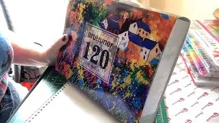 Brutfuner Oil Pencils and 4 colouring book samples unboxing