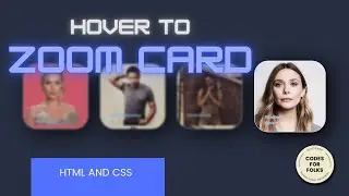 Hover To Zoom Cards  ||  HTML And CSS  ||  Web Designing