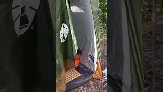 Off grid, camping set up at site 3, Ocean Beach Camping, Bribie Island. @MuddyWatersAdventures