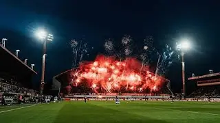 Artistic creativity from Sparta Prague Ultras in the Czech Cup final Away against Sigma Olomouc🏆🇨🇿