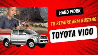 the hard work for mechanical how to repair and wheel alignment on Vigo 2008
