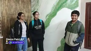 Stucco mirror marble finish wall design | Wall design ideas by Stucco Paint Art