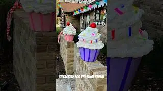 DIY Giant Cupcakes for a Life Size Gingerbread House