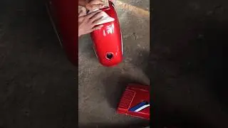 Japanese CD 80 tank polish চলছে &mdash; একদম showroom finish! #BikeShine #CustomWork #shorts