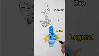 #pokemon Drawing Mudkip in Different Levels #sketch