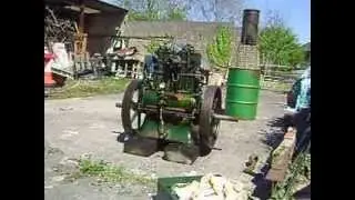 Lister CS Diesel twin 12/2 stationary engine first trial start up and run after rebuild.