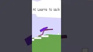 Ai learns to walk #shorts #deeplearning #coding #machinelearning #reinforcementlearning
