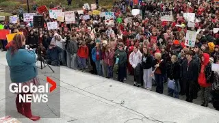 &ldquo;We&rsquo;re still fighting&rdquo;: Students walk out in Alberta after teachers ordered back to work