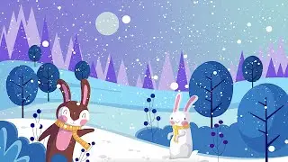 Cozy Snowfall Loop/ 1 Hour Winter Scene Animation
