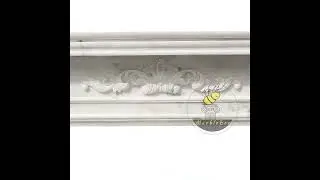 Antique marble fireplace surround with Roman capital design and customizable dimensions ✨🪄