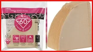 Hario V60 Paper Coffee Filters Single Use Pour Over Cone Filters Size 02, Natural, 100 count