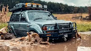 1/10 Scale RC TOYOTA Land Cruiser LC80 TRX4 Chassis MUD Off-road driving 4x4 #11