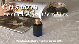 #custom  Cylinder Glass Bottle 50ml #perfume  Spray Bottle with Rose Gold Cap