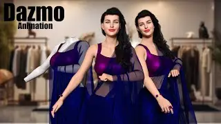 Daz3d Animation | Victoria 8 | dForce Open Pallu Saree | Marvelous designer | Clo3d | Daz Studio
