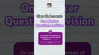 One Marker Questions of Accountancy?| Board 2024 preparation #class12accounts #commerceclass12
