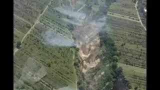 Impresionante desgajamiento  en barrancas de Chiautzingo Puebla