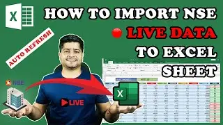 How to Import NSE Live Data in Excel || NSE Live Data in Excel Auto Refresh || By Hitesh Narwal