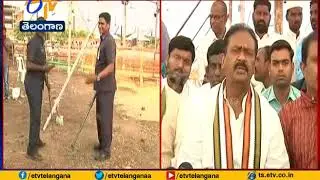 Congress Leaders Visit Rahul Meeting Place | at Kamareddy