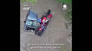 Driver Rescued from Flooded Car in South Carolina