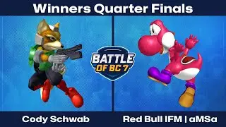 Cody Schwab (Fox) vs Red Bull IFM | aMSa (Yoshi) - Winners Quarter Finals - Melee Singles | BoBC7
