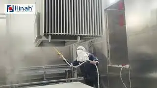 Transformers Powder Coating Line spraying pretreatment ,manual electrostatic powder spraying booth
