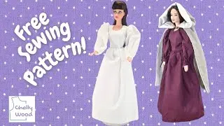 Free Doll Clothes Patterns: Barbie Wedding Dress DIY #SewingTutorials #barbiediy #CraftyMomma