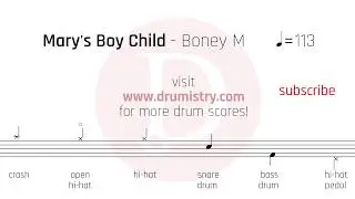 Boney M - Mary's Boy Child Drum Score
