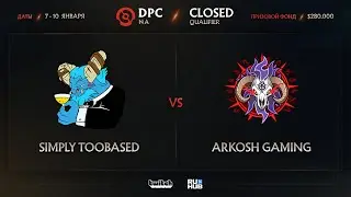 simply TOOBASED vs Arkosh, Dota Pro Circuit 2021: Season 1 - NA, bo3, game 2 [4ce & Lex]