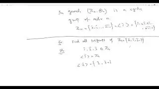 9- Cyclic subgroups and computing the order of an element 2