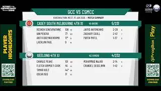 Geelong 4th XI v Casey South Melbourne 4th XI