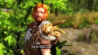 Erik the Slayer has funny line about Dragonborn. Skyrim Anniversary Edition