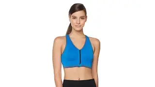 Copper Fit ZipFront Seamless Sports Bra