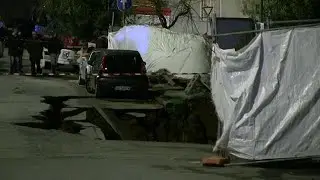 Investigation as huge sinkhole appears in Rome