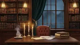 1 Hour Dark Academia Ambient Music &bull; Rainy Old Library &bull; Candlelight & Cozy Focus Vibes