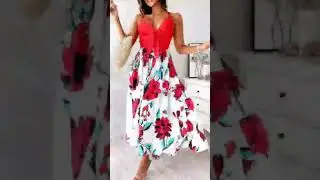 Floral Print Knotted Front Button Design Maxi Dress