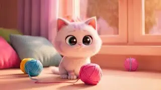 Curious Little Kitten 🐱✨ | Cute Cat Adventure Song for Kids | Bedtime & Fun