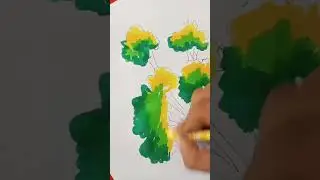 TREE#Drawing#Simple Color Art🌳✏️